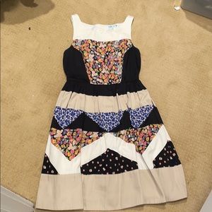 Anthropologie quilted key hole dress